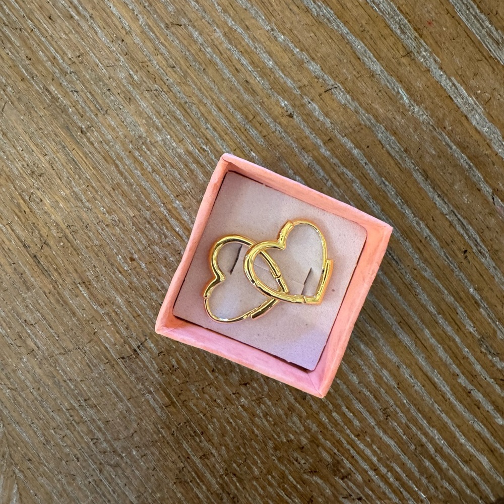 Heart hoop earrings